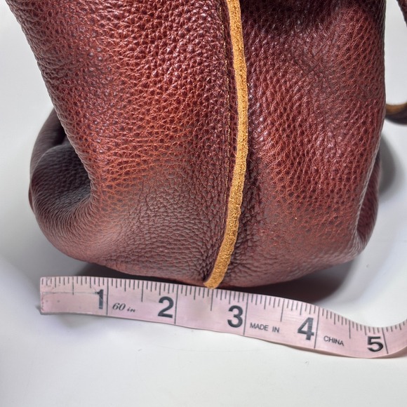Portland Leather Goods Bucket Bag Chestnut Brown  Pebbled Leather - Picture 12 of 13